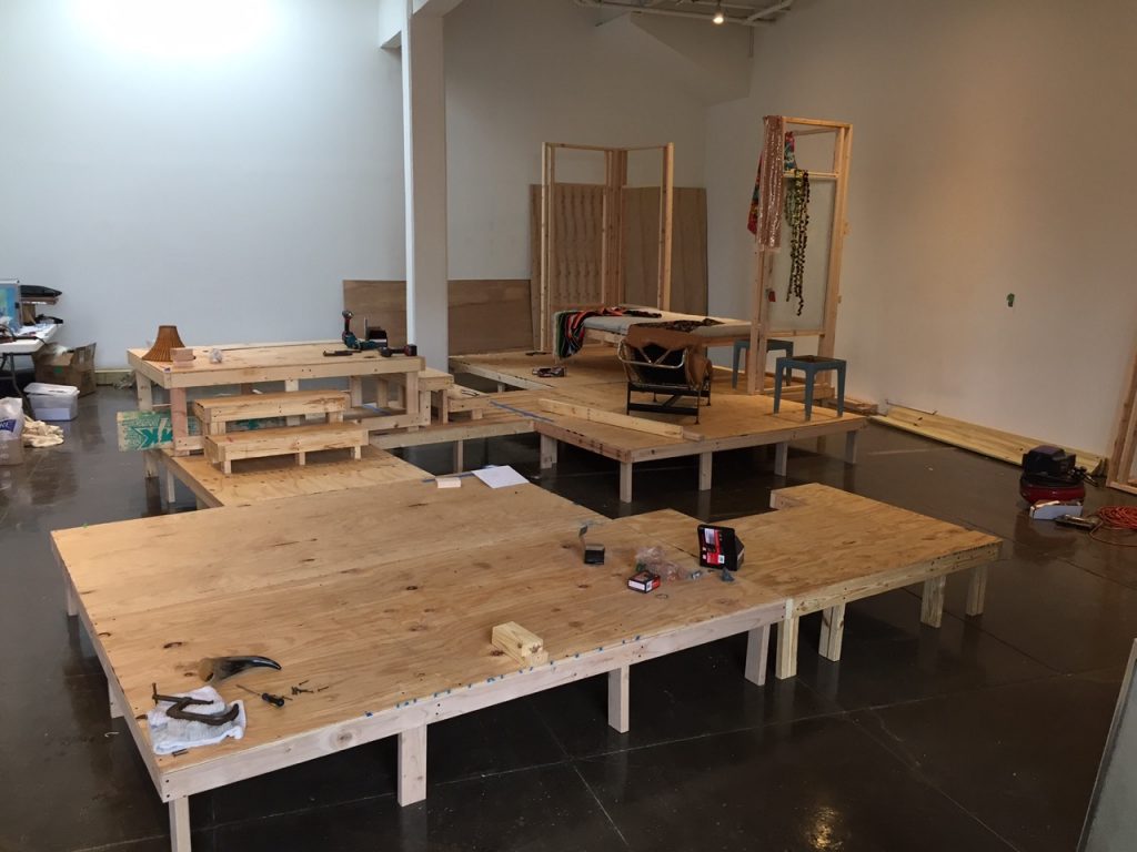 Sneak peek at what’s-to-be in Studio B … my installation in the making. 