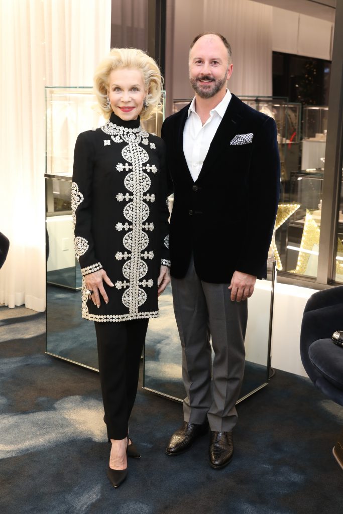 Lynn Wyatt and Tony Bradfield chair the Saks Fifth Avenue fashion show and luncheon at the Houston Ballet Nutcracker Market.