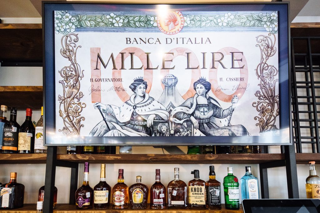 The nostalgic eatery is named after Italy's former currency. 