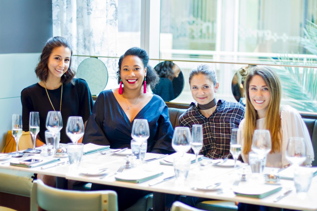 Carrie Colbert, Elle Hogan, Babi Ahluwalia at Hotel Alessandra luncheon