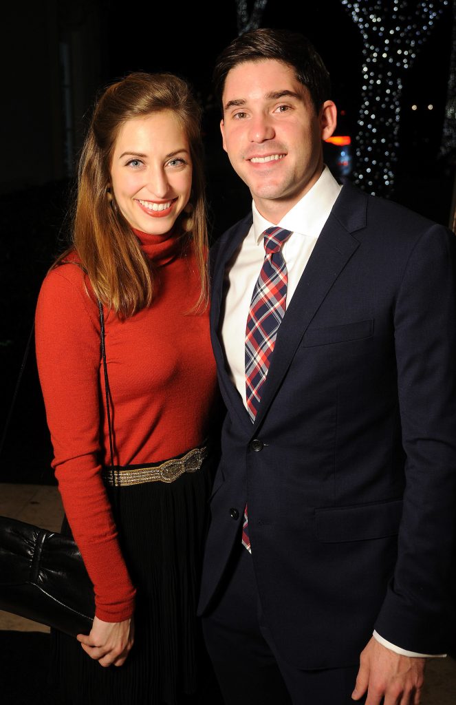 Amanda Staley and Robert Elliott at the M.D. Anderson Santa's Elves party Thursday Dec. 07,2017. (Dave Rossman Photo)