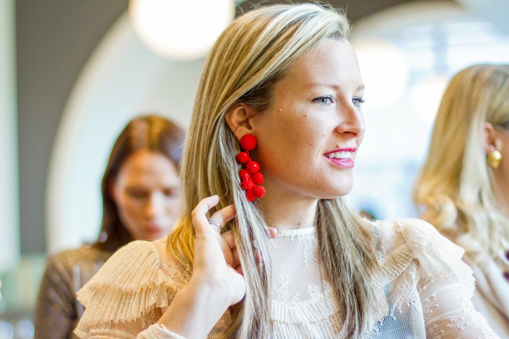 Carrie Colbert, Elle Hogan, Babi Ahluwalia at Hotel Alessandra luncheon
