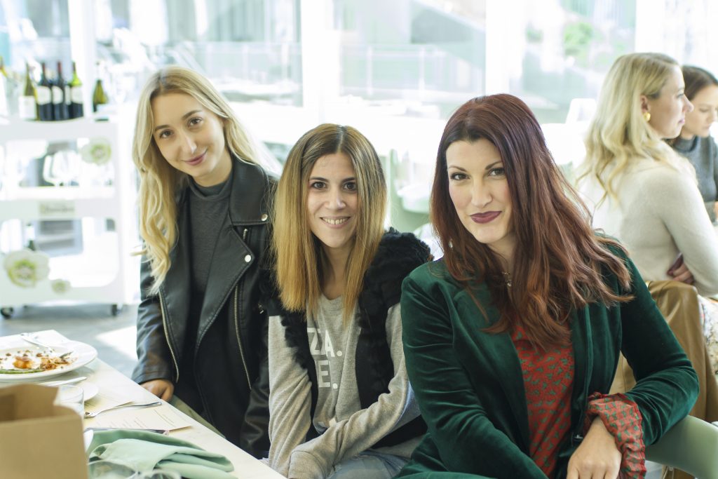 Carrie Colbert, Elle Hogan, Babi Ahluwalia at Hotel Alessandra luncheon