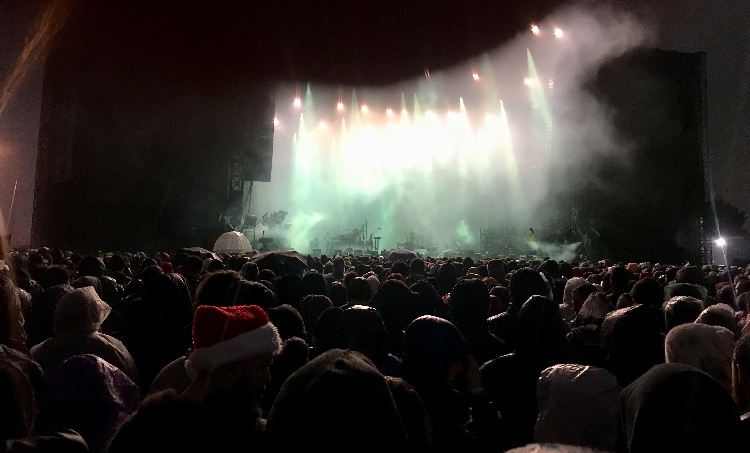 Day For Night built up the anticipation for the last outdoor concert of the night, filling Nine Inch Nail's stage with fog before the show. 