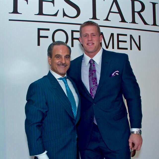 Rudy Festari, J.J. Watt at the Una Notte in Italia event