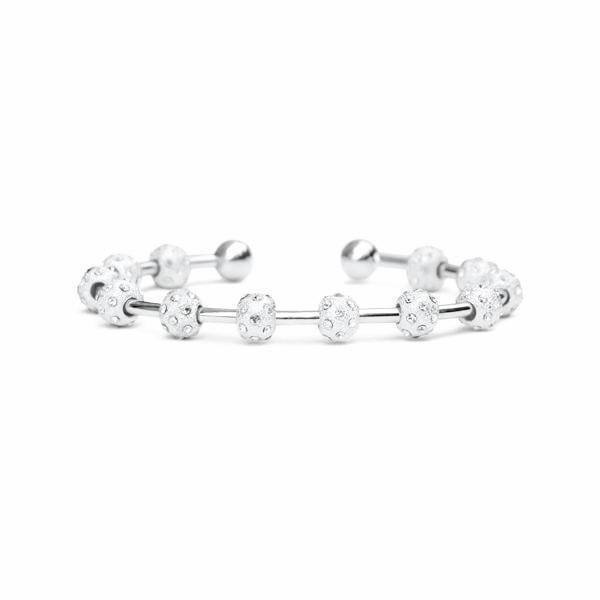 Count Me Healthy Crystal & Silver Bracelet, $98 Chelsea Charles Jewelry

