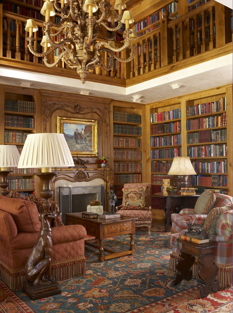 An interior of the late T. Boone Pickens' lavish home on his 65,000-acre ranch in the Texas Panhandle.