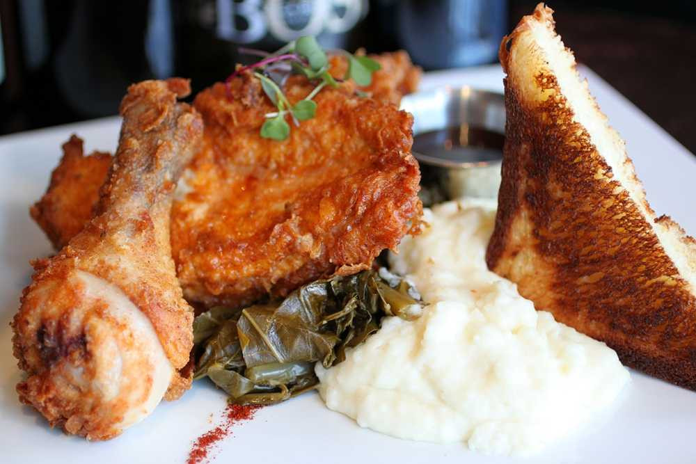 MAX's Wine Dive is famous for pairing its homestyle fried chicken with champagne. 