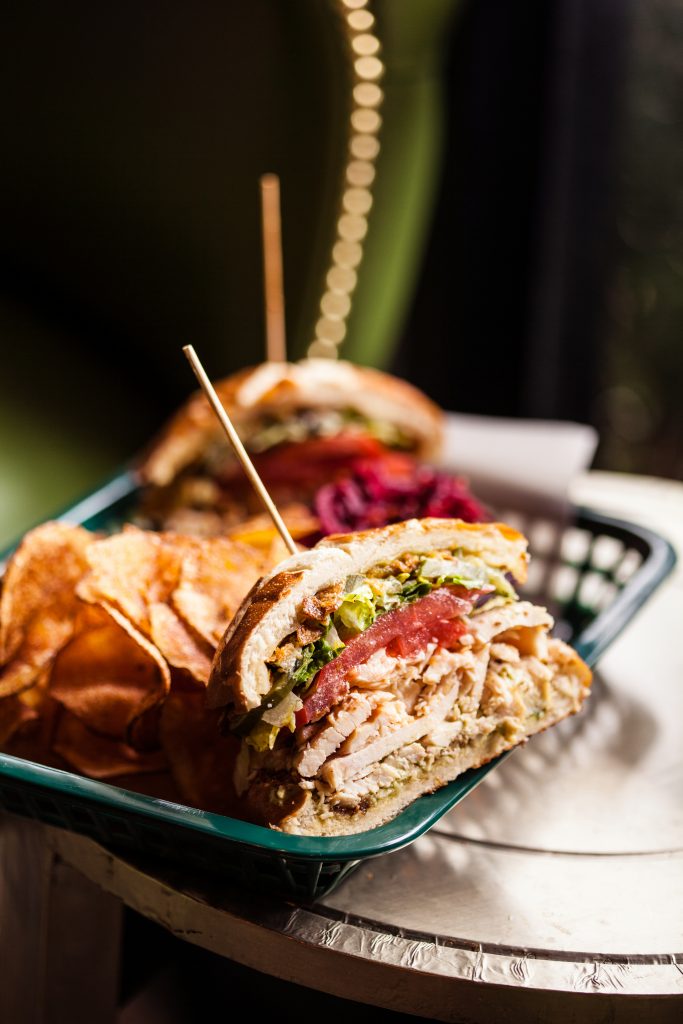 The Crunchy Chicken sandwich gets its crunch from homemade potato chips. 