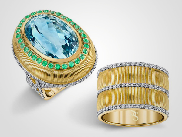 She will sparkle and shine all year long in rings from Elizabeth Anthony.