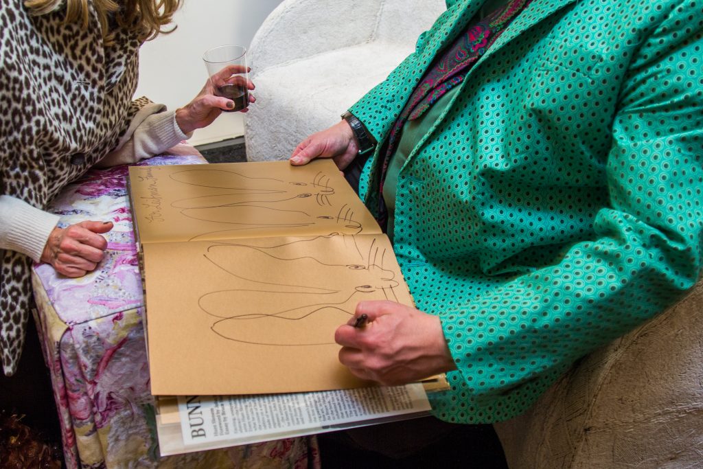 Hunt Slonem Opening and Book Signing at Laura Rathe Fine Art