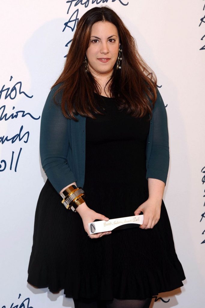 Mary Katarantzou at the British Fashion Awards, 2011, where she was given the Emerging Talent Award