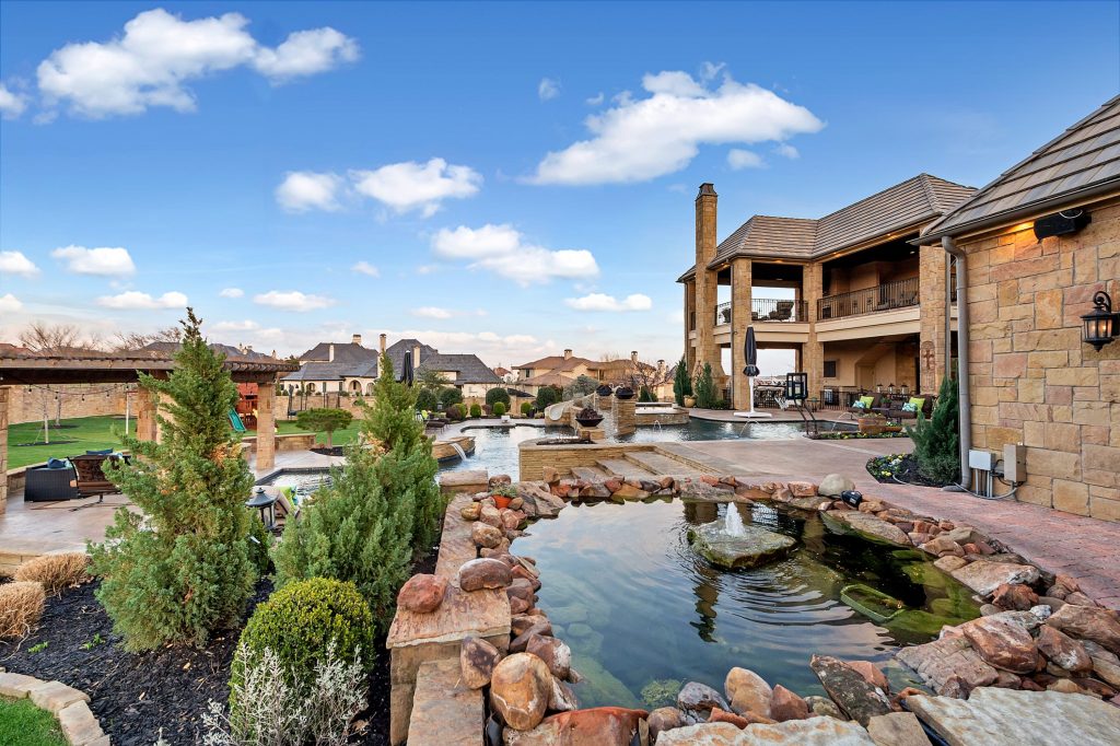 The two acre property is fully landscaped. 