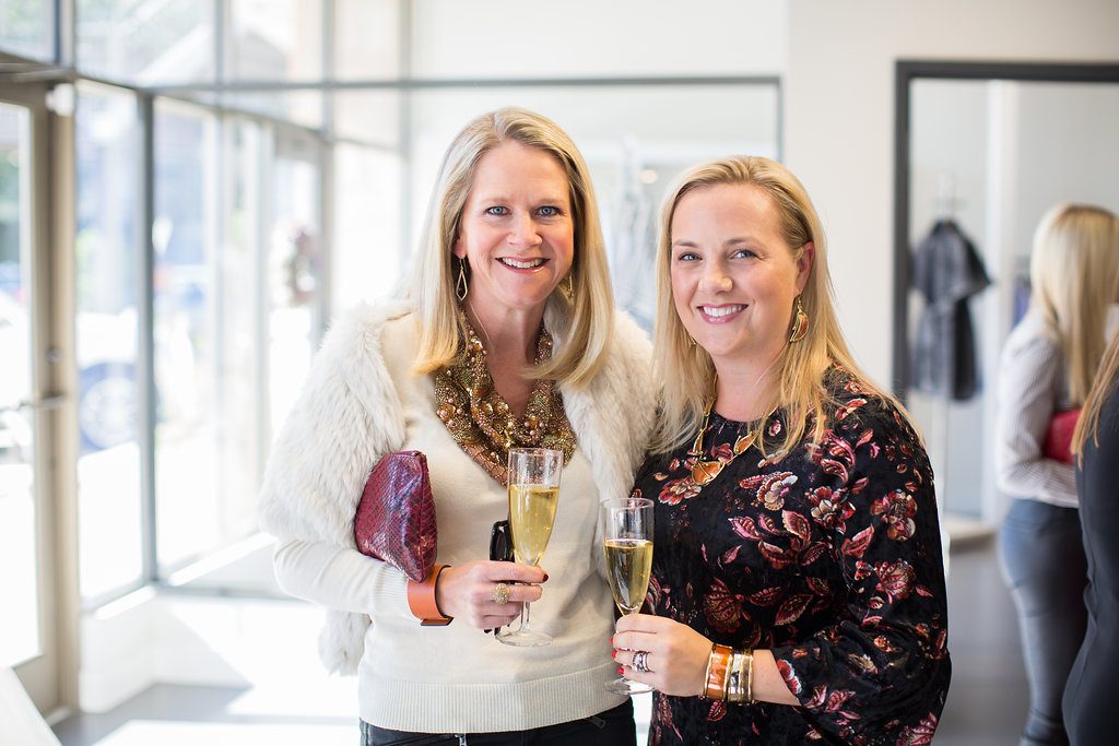 Katy Nelson, Liz Dinerstein at Atrium luncheon