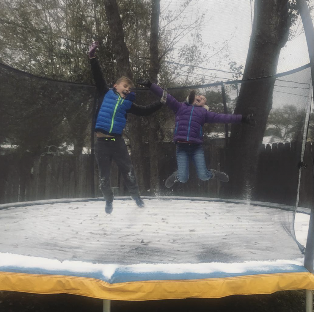 Snow days are rare in these parts. Go ahead, jump for joy--@nicolepampell