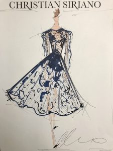 Christian Siriano fall/winter 2018 inspiration sketch