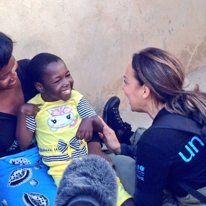 Moll with Eddieside in Mozambique.