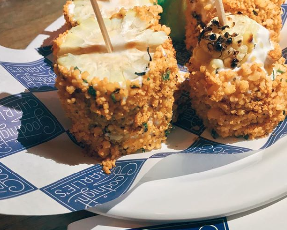 It wouldn't be Goodnight Charlie's without Honky Tonk Elote. 
(Photo courtesy of Goodnight Charlie's)