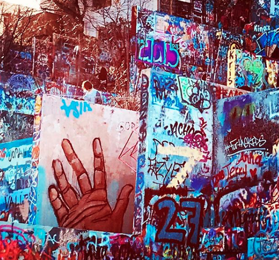 The murals are constantly changing, painted over and over again by street artists and muralists. 
--@kelsey_takesphotos