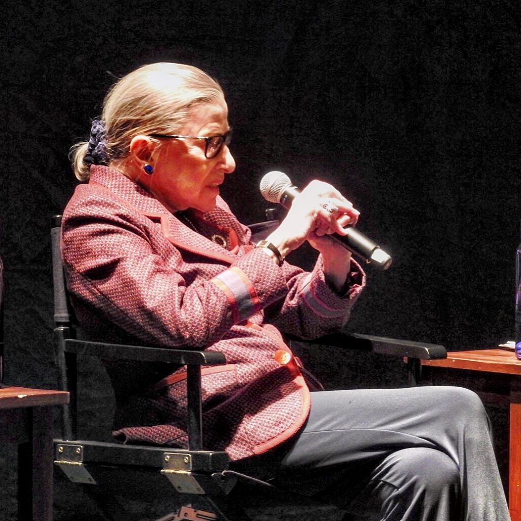 Ruth Bader Ginsburg barely spoke in above a whisper at Sundance. (Photo by Jane Howze.)