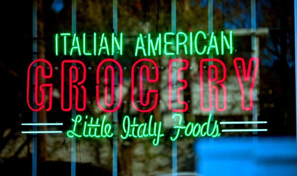 Italian American Grocery--sign
