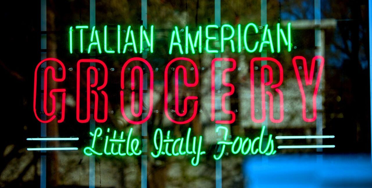 Italian American Grocery--sign