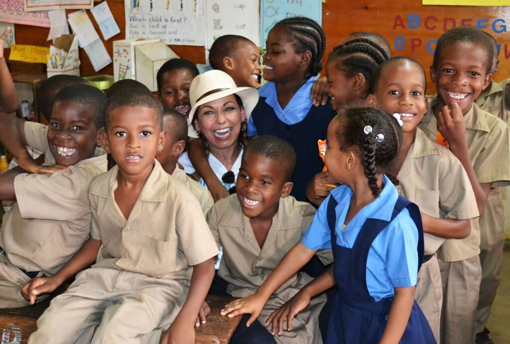 Moll at the St. Elizabeth School in southern Jamaica