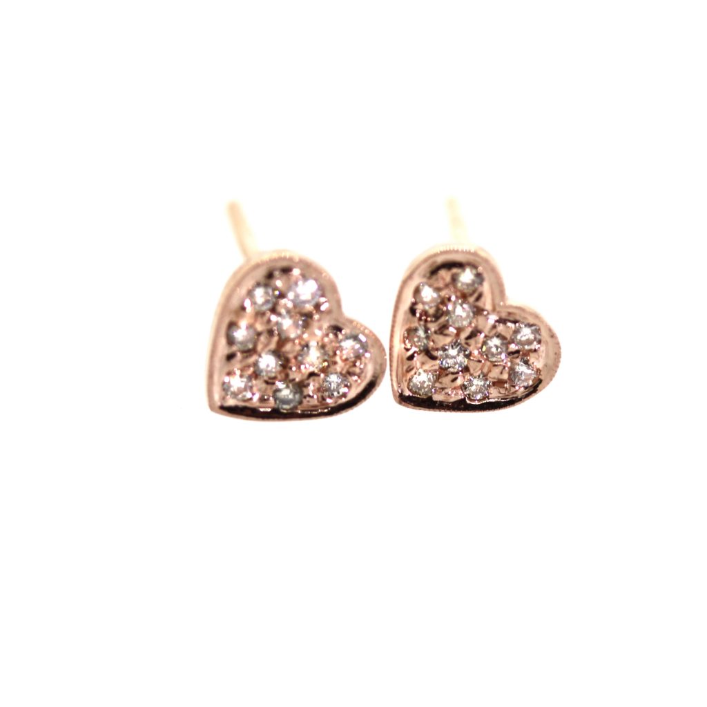 Rebecca Lankford Pave Heart Earrings, $605