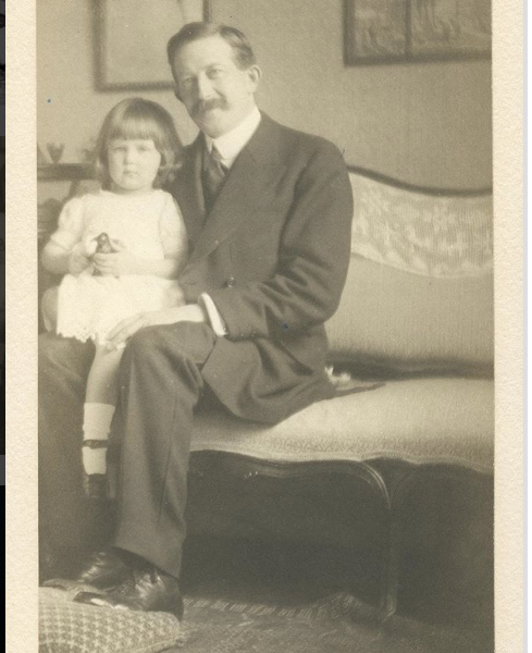 Via @wfmiddletonauthor: Dominique, the second of three daughters, was a clear favorite of Conrad Schlumberger. Intelligent and strong willed, she was said to be the son he never had or "daddy’s little boy." Both loving and firm, Conrad was not shy about guiding her in life, returning letters with spelling errors circled and encouraging her to study more. On Dominique’s tenth birthday, he concluded a celebratory letter with a rousing mantra: "work, eat, sleep, be cheerful!" (Courtesy of De Menil Family Papers; Menil Archives, The Menil Collection, Houston)