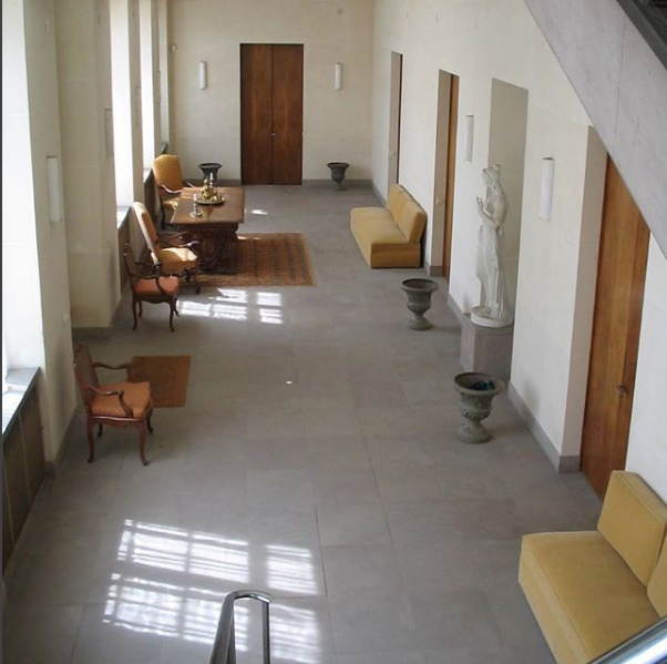 Via @wfmiddletonauthor: In 1931, the year Dominique and Jean de Menil were married, they visited a chateau in Alsace owned by her cousin. The interior of Kolbsheim, an 18th-century structure in pink stucco with a red tile roof, had just been redesigned by a modernist Paris architect, Pierre Barbe. Dominique and Jean hired Barbe to renovate their Paris apartment — the first seeds of a de Menil aesthetic are here.