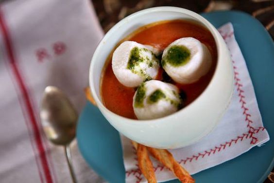 rise's marshmallows aren't fit for a campfire--they're actually petite goat cheese souffles. (Photo by The Dallas Morning News)