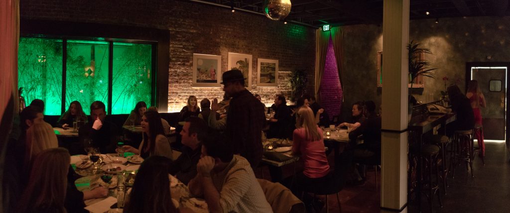 The restaurant turns into a lounge on weekend nights. 