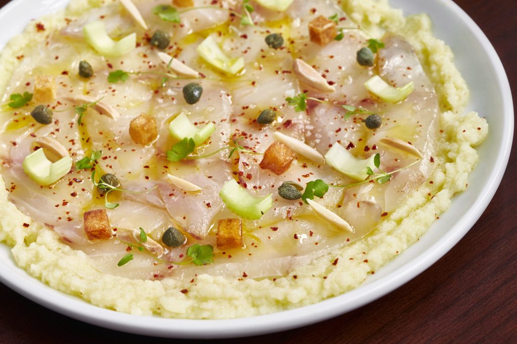 Zaytinya's Bronzino Crudo. (Photo by Greg Powers.)