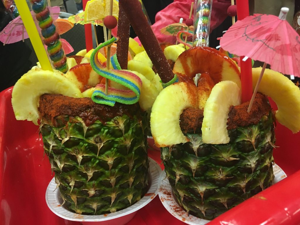 These pineapple fruit cocktails weren't the only inventive produce presentations. 