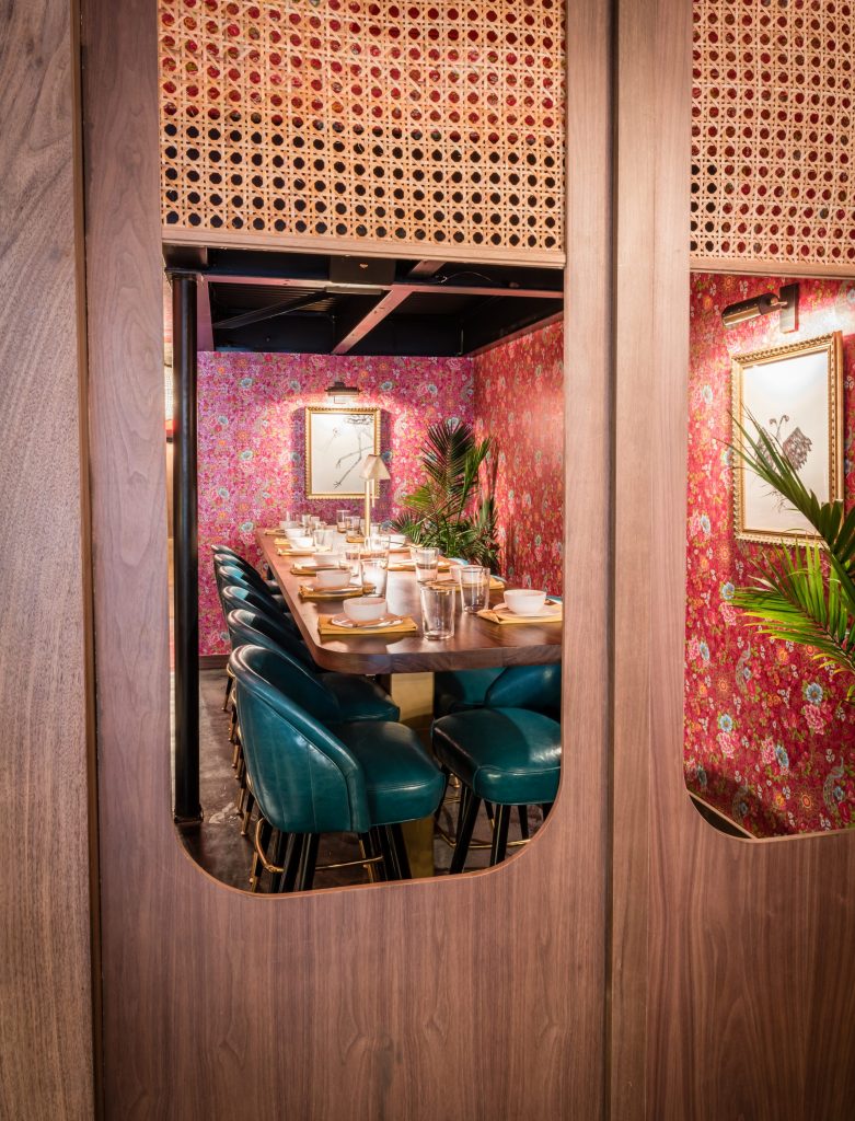 A peek into a private dining room