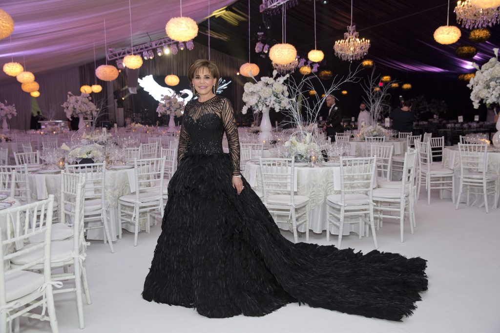 As Ballet Ball chair in 2018 Hallie Vanderhider donned a couture Naeem Khan a la Odile the Black Swan as a tribute to the ballet's production of 'Swan Lake.' (Photo by Jenny Antill Clifton)