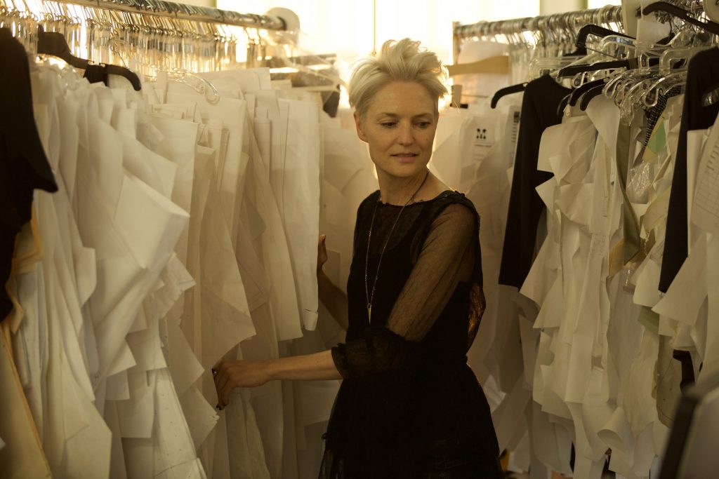 Malia Mills studied design, draping and pattern making at Ecole de la Chambre Syndicale de la Couture Parisienne in Paris.