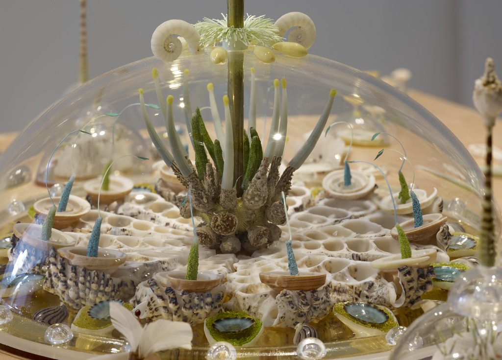 Dario Robleto's "Beacons Beckon, Beyond the Sea," (detail),  2017, at Inman Gallery. Fresh from showing at Art Basel Miami Beach, Inman will present a three-person booth, including Whitney Biennial artist Dario Robleto, alongside Tomory Dodge and Shaun O'Dell. 