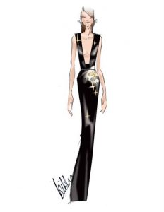 Bibhu Mohapatra fall/winter 2018 designer inspiration sketch at New York Fashion Week.