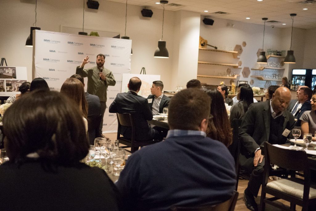 Thursday's event also served as the formal announcement of the restaurant's effort to raise $435,000 for a community services center in the tunnel space beneath Thanks-Giving Square.