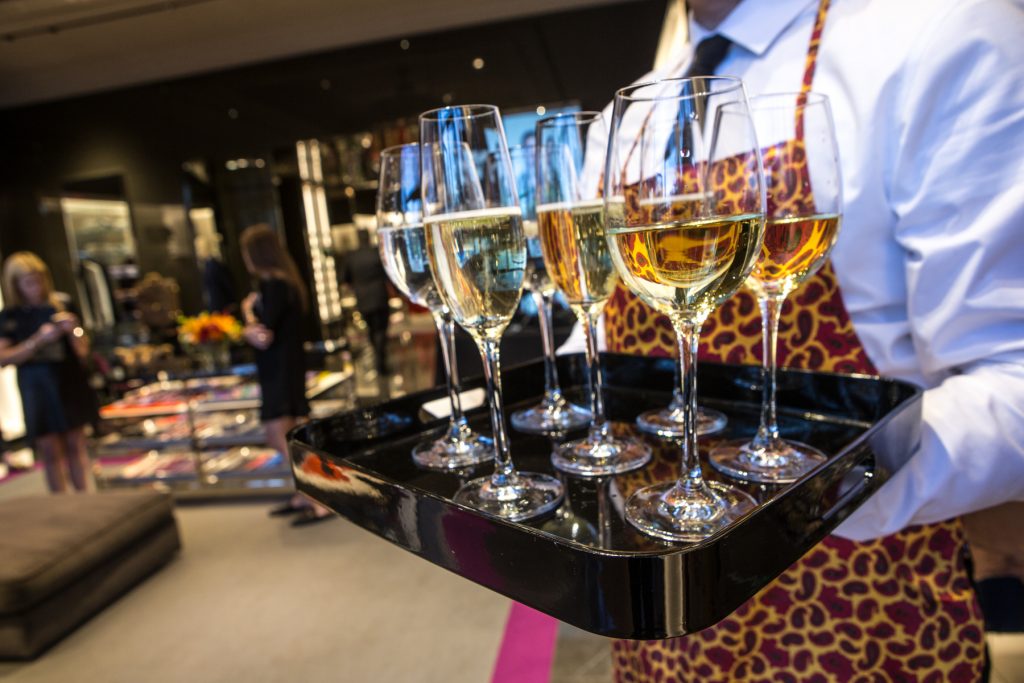 Guests sipped while models strode in Etro's Spring Summer 2018 Collection.