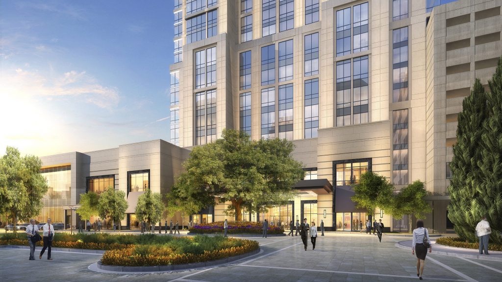 The Post Oak's long driveway will provide a dramatic sense of arrival.