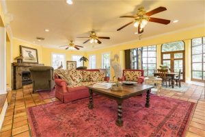 Galveston home interior yellow