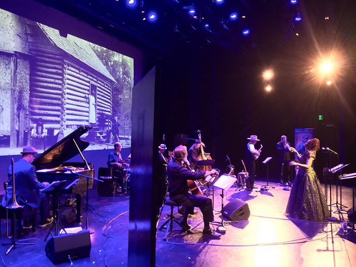 Jacqui Sutton conducting during one of her "Un-Cross Talk" performances at MATCH. (Photo Melissa Noble)