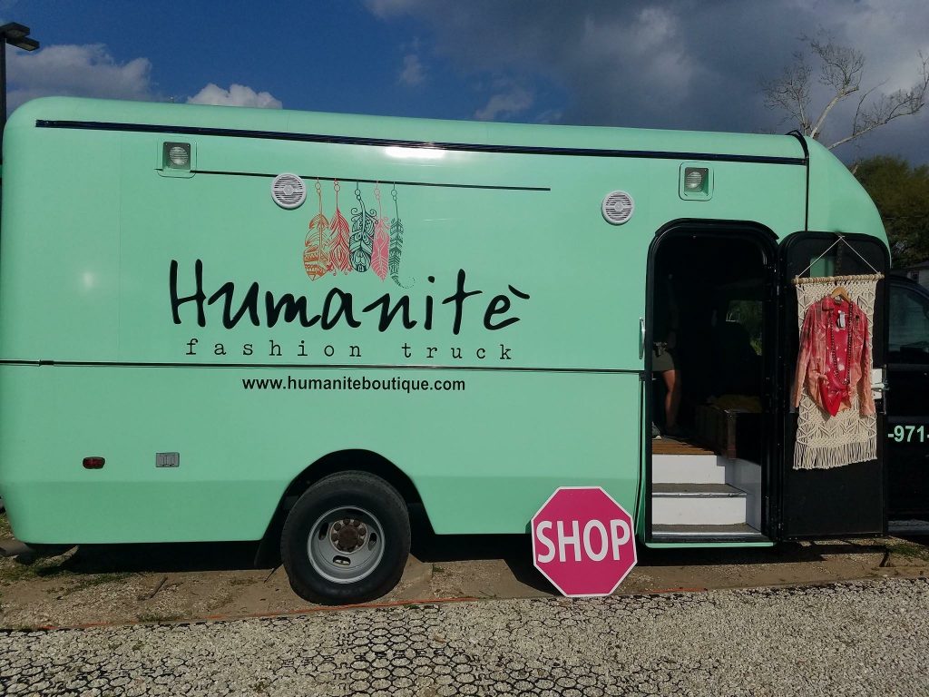 Humanite boutique travels with its boho designs. 