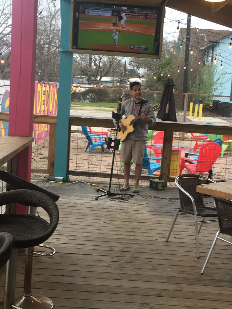 Musician Gabriel Montoya plays smooth acoustic covers. 