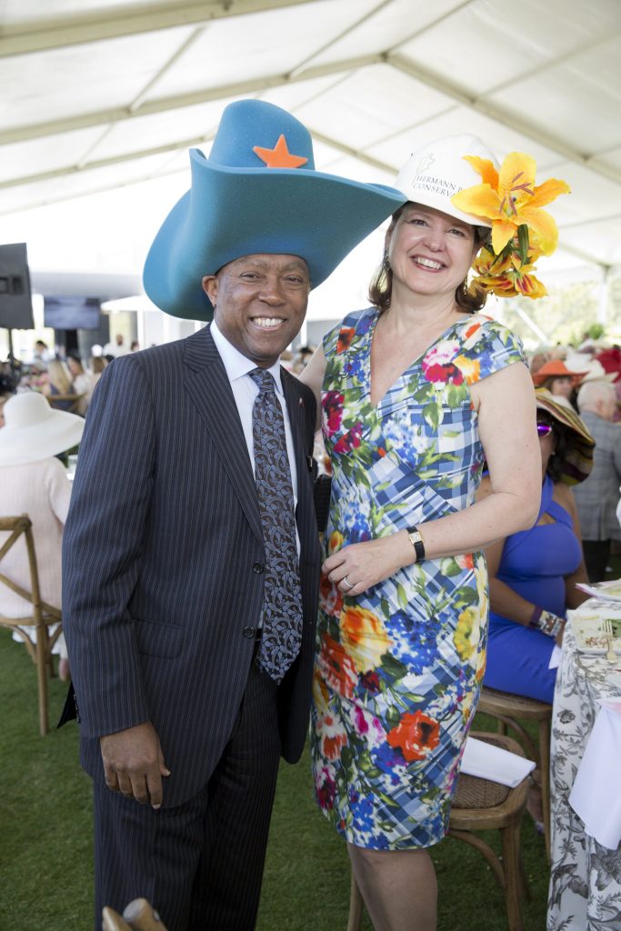 Hermann Park Conservancy Hats in the Park luncheon in the McGovern Centennial Garden (Photo by Jenny Antill Clifton)