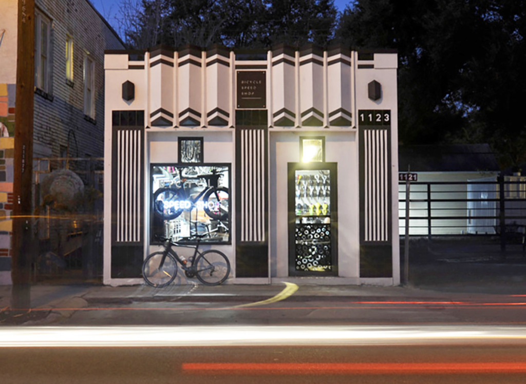 Revive Development's transformation of an Art Deco commercial building (ca. 1930) in the Houston Heights