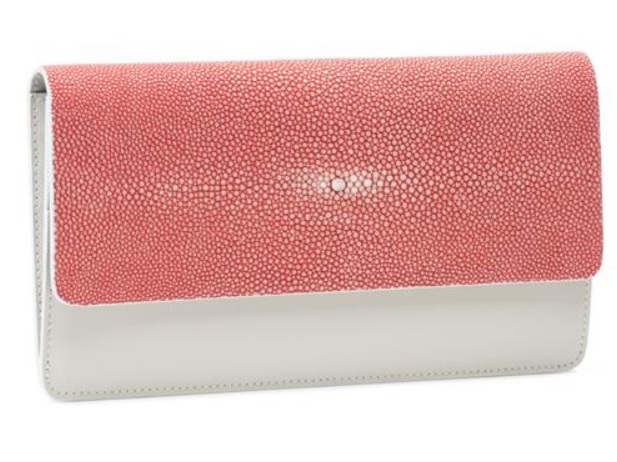 Vivo Studio's exotic shagreen and napa leather wallet brings luxury into an everyday use.