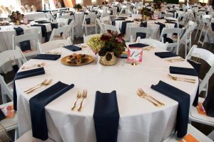 Beautifully decorated tables for the Fall Luncheon 2015; photo courtesy of the Huckleberry Foundation's Facebook